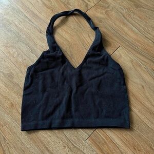 Black Halter Neck Women's Top